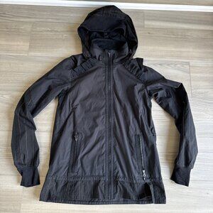 Lululemon Jacket Womens 6 Black Run Bandit Reflective Full‎ Zip Hooded Stretch